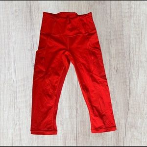 Lululemon Outrun 17" Crop True Red